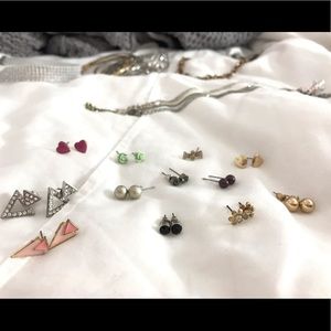 12 pairs of Claire’s earrings